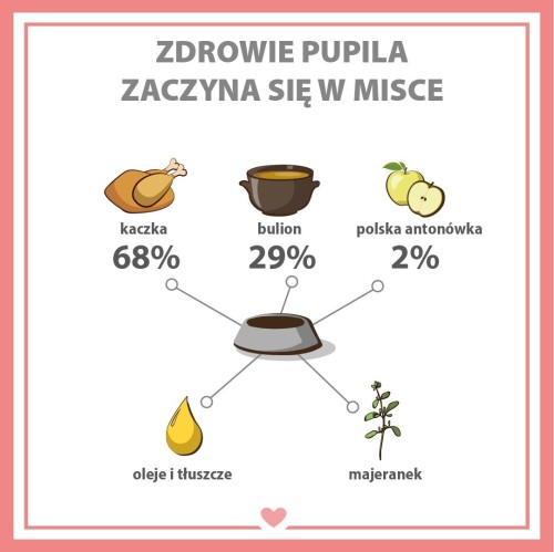PUPIL PREMIUM Gold Kaczka karma mokra dla psa 800g