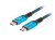 LANBERG KABEL USB-C M/M USB4 0.5M 240W 8K 60HZ CZARNO-NIEBIESKI