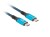 LANBERG KABEL USB-C M/M USB4 0.5M 240W 8K 60HZ CZARNO-NIEBIESKI