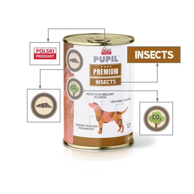 PUPIL PREMIUM INSECT karma mokra dla psa 400g