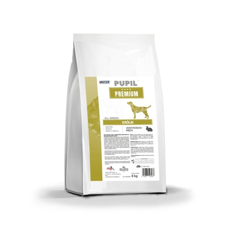 PUPIL Premium mono bogata w królika All Breads 8 kg