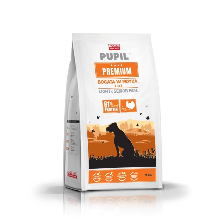 PUPIL PREMIUM M&L Light&Senior bogata w Indyka 12kg