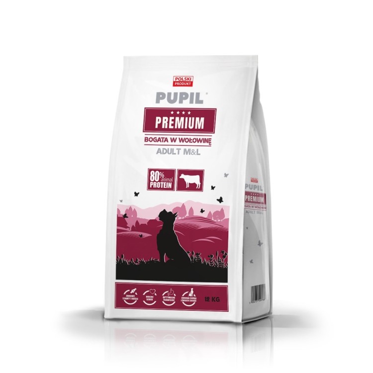 PUPIL PREMIUM M&L bogata w wołowinę  12kg