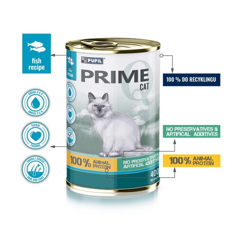 PUPIL Prime bogata w łososia z pstrągiem 400 g
