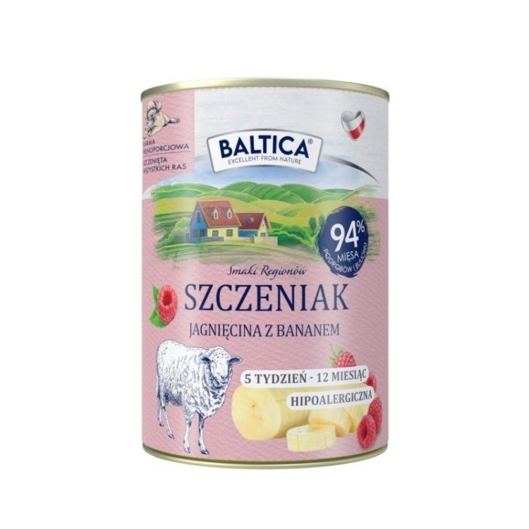BALTICA SMAKI REGIONÓW Szczeniak Jagnięcina z bananem  400g