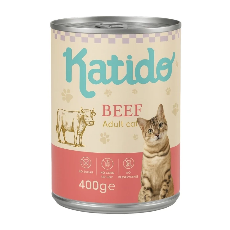 KATIDO wołowina mokra karma dla kota 400g