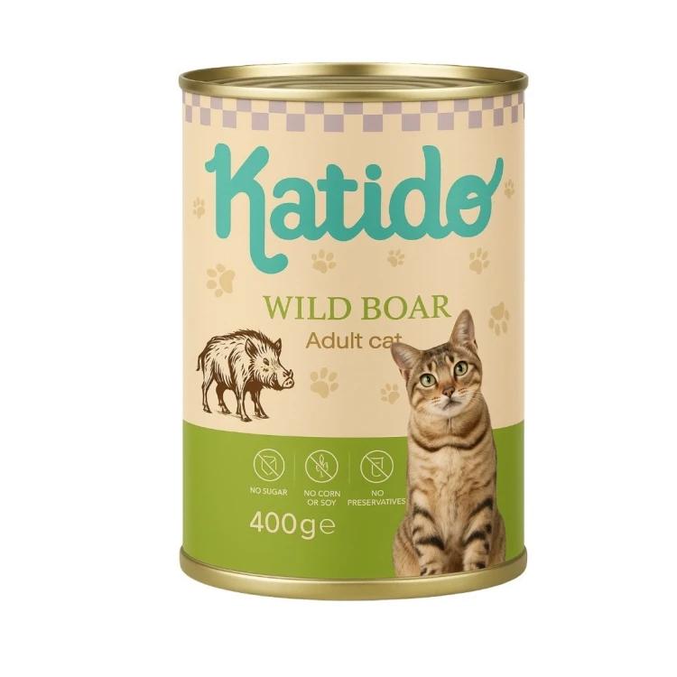 KATIDO Dzik mokra karma dla kota 400g