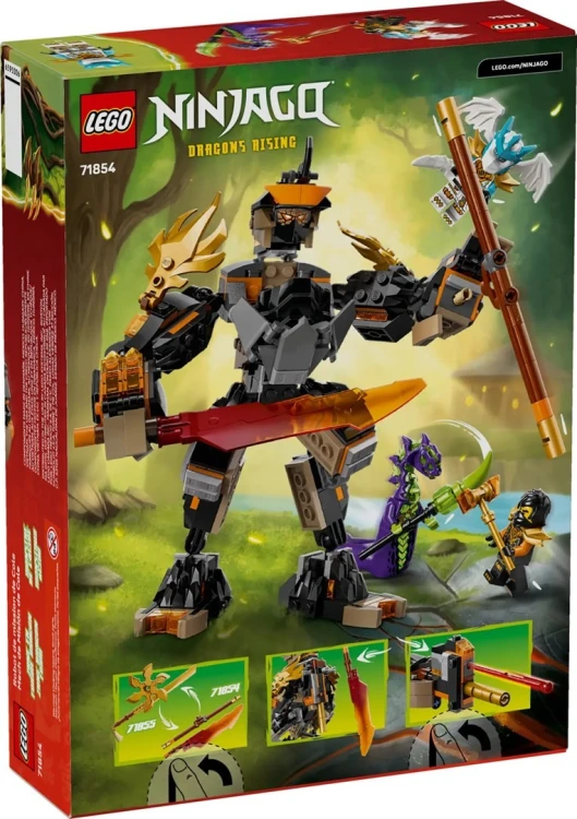 LEGO NINJAGO 71854 Cole’s Mission Mech and Dragon Zane