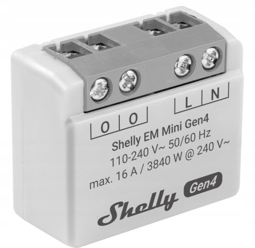 Inteligentny sterownik do pomiaru zużycia energii WiFi Shelly EM Mini Gen4
