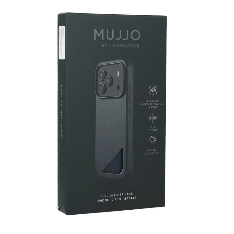 Etui skórzane do iPhone 17 Pro basalt Mujjo