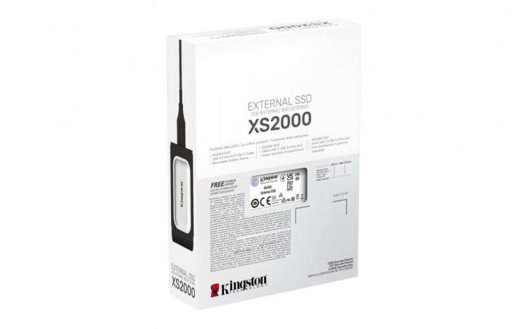 Dysk zewnętrzny SSD Kingston XS2000 (2TB; USB 3.2; srebrny; SXS2000/2000G)