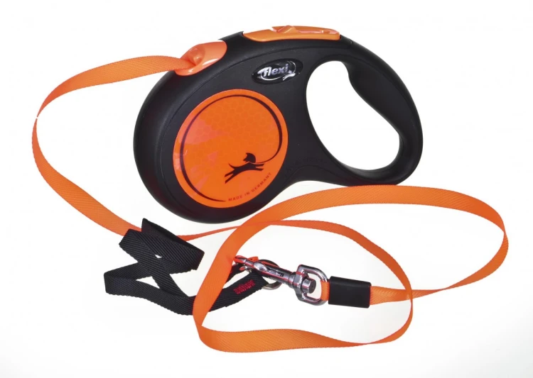 FLEXI New Neon - smycz automatyczna - M: 5m