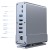 GEMBIRD MULTI ADAPTER USB TYP CF 15W1 (USB AF-PORTY V.2X2+V.3X3, TYP CF+HDMIX2+DISPLAYPORT+PD+CZYTNIK KART+GIGALAN+AUDIO SZAR