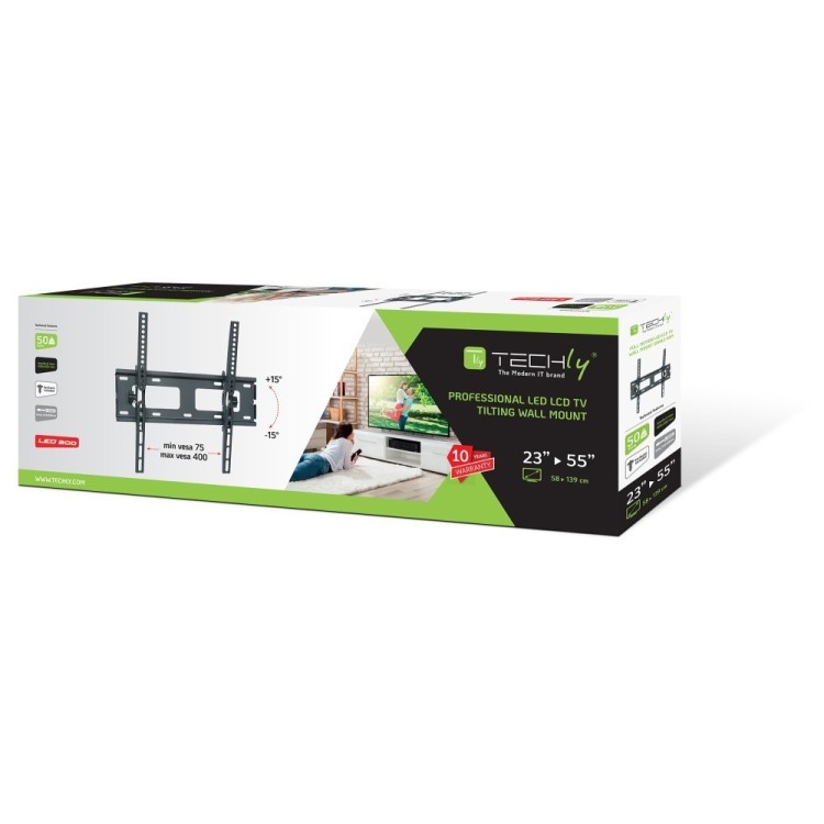 TECHLY UCHWYT ŚCIENNY TV LED/LCD 23-55” 50KG SLIM