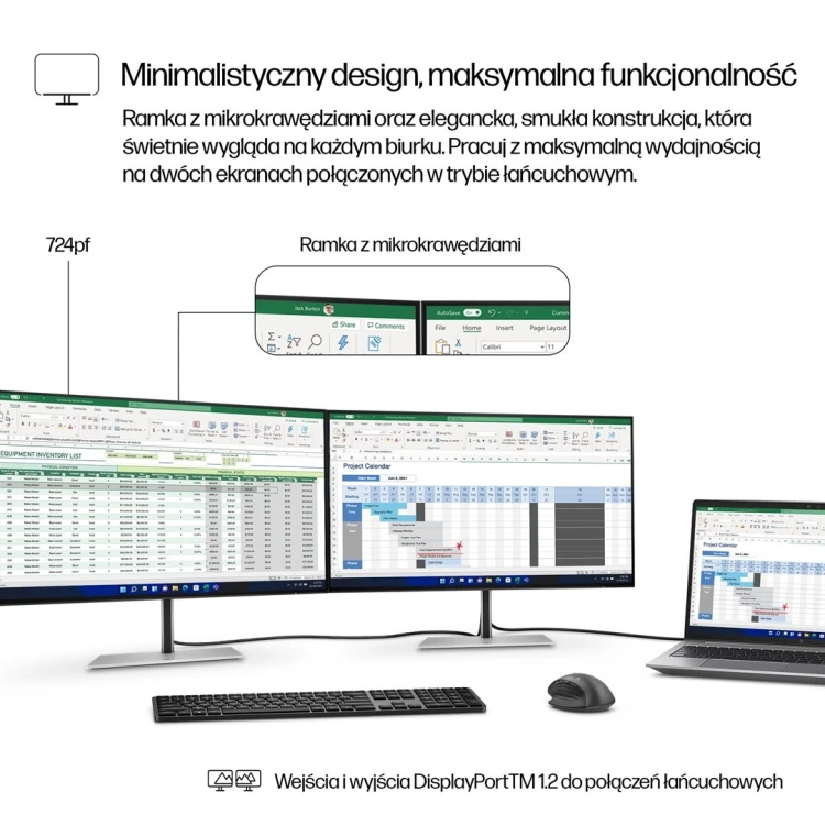 MONITOR HP LED 23,8”S7 Pro 724pf (8X530AA) 100Hz