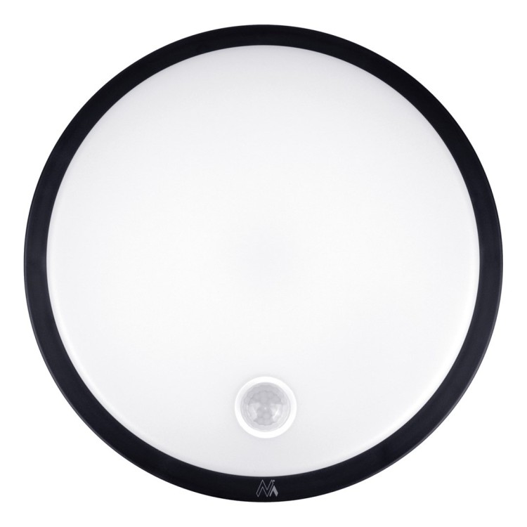 MACLEAN LAMPA LED Z CZUJNIKIEM RUCHU, CZUJNIK PIR, KOLOR CZARNY, 10W, IP65, 1000LM, BARWA NEUTRALNA MCE525 B