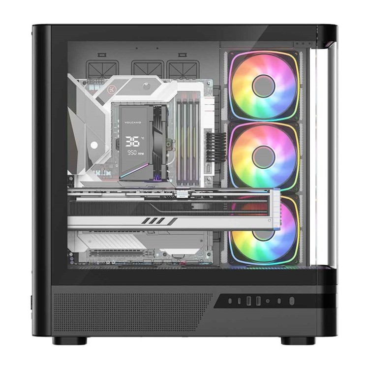 MODECOM OBUDOWA VOLCANO AQ 200 ARGB MIDI CZARNA