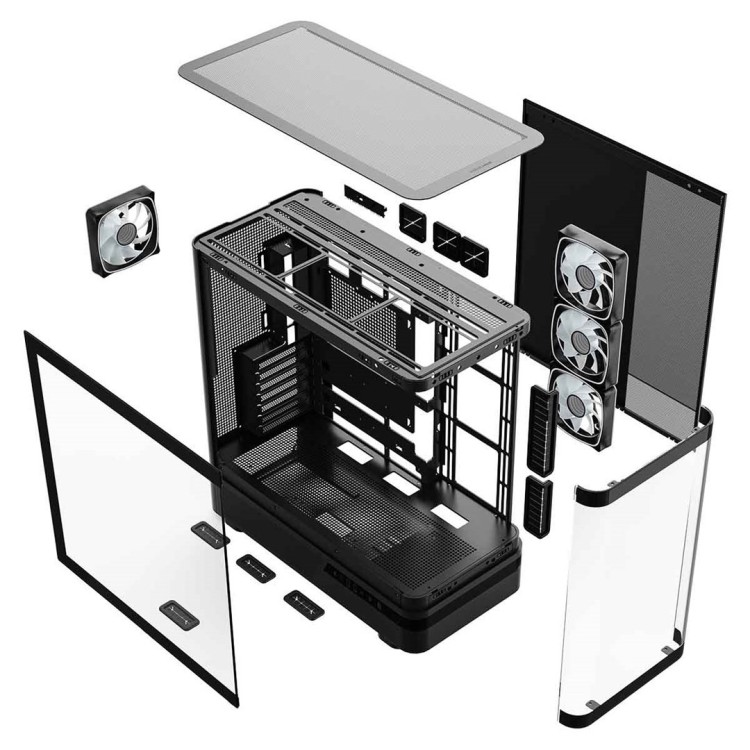 MODECOM OBUDOWA VOLCANO AQ 200 ARGB MIDI CZARNA