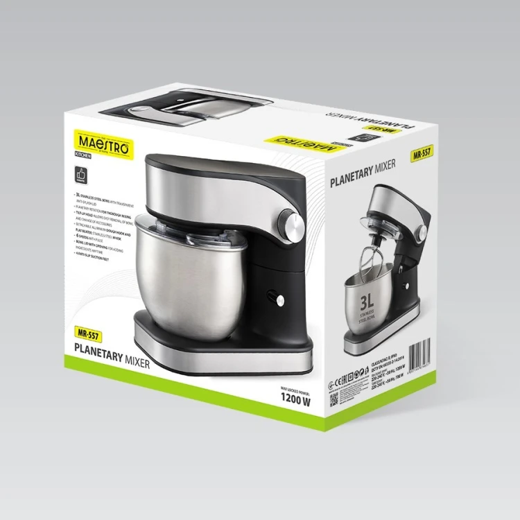 Mikser planetarny z misą 3l, 1200W MR-557 MAESTRO