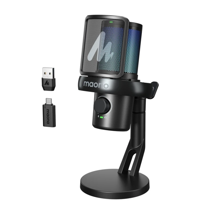Mikrofon gamingowy MAONO DM40 Pro bezprzewodowy (czarny)