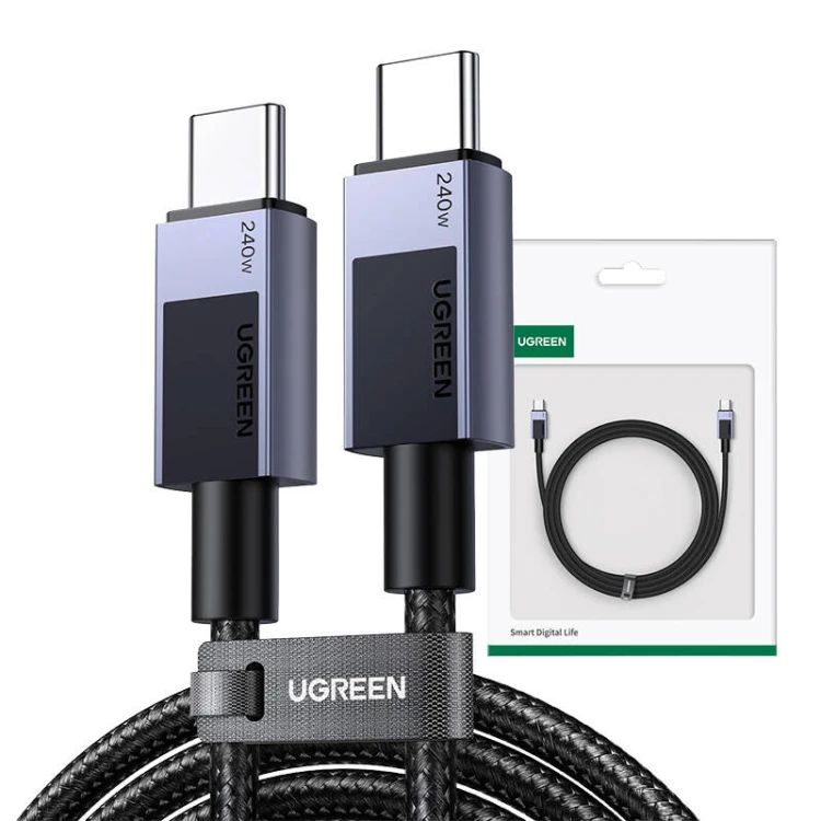 Kabel USB-C do USB-C Ugreen L513, 240W PD (szary) 2m