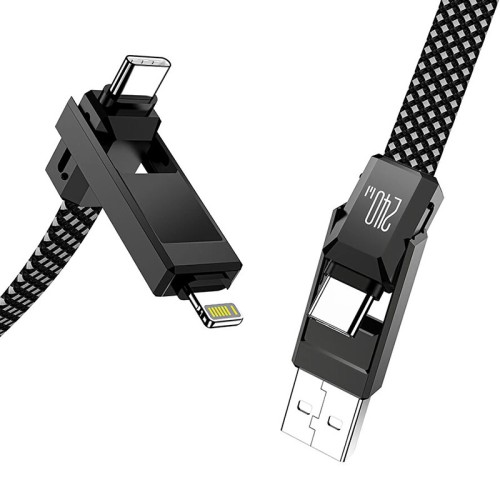 Kabel BLITZWOLF BW-HDC7 USB-A/USB-C-USB-C/Lightning 1.2m 240W (czarny)