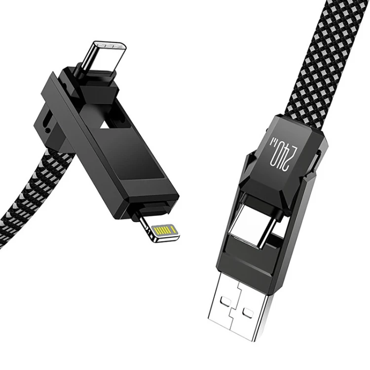 Kabel BLITZWOLF BW-HDC7 USB-A/USB-C-USB-C/Lightning 1.2m 240W (czarny)