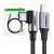 Kabel UGREEN US255 USB-C-USB-C 3m kątowy 60W (czarny)