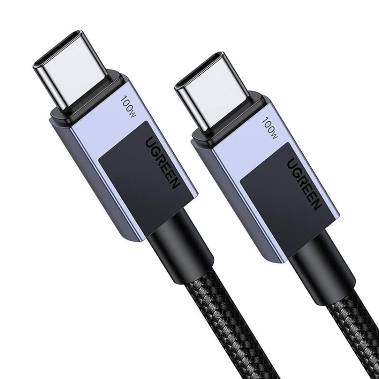 Kabel UGREEN L512 USB-C-USB-C 0.5m 100W 5A (czarny)