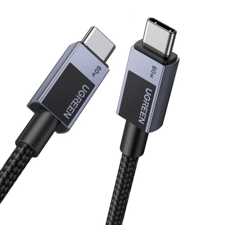 Kabel UGREEN L524 USB-C-USB-C 1m 60W (szary)