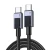 Kabel UGREEN L524 USB-C-USB-C 0.5m 60W (szary)