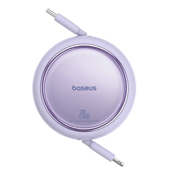 Kabel BASEUS Free2Pull USB-C-Lightning 1m 20W (fioletowy)