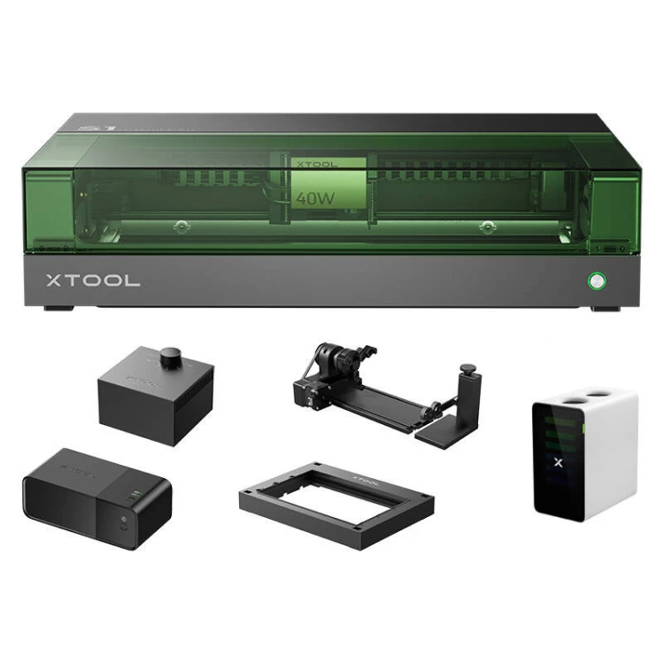 Grawerka laserowa 2w1 xTool S1 40W - zestaw All-in-One (Czarny)