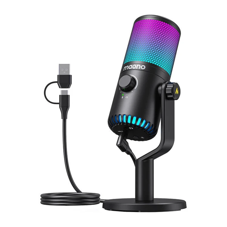 Mikrofon gamingowy MAONO DM30RGB (czarny)