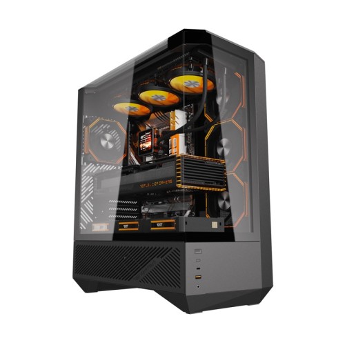 Obudowa komputerowa DARKFLASH DY460 + 4 wentylatory ARGB (czarna)