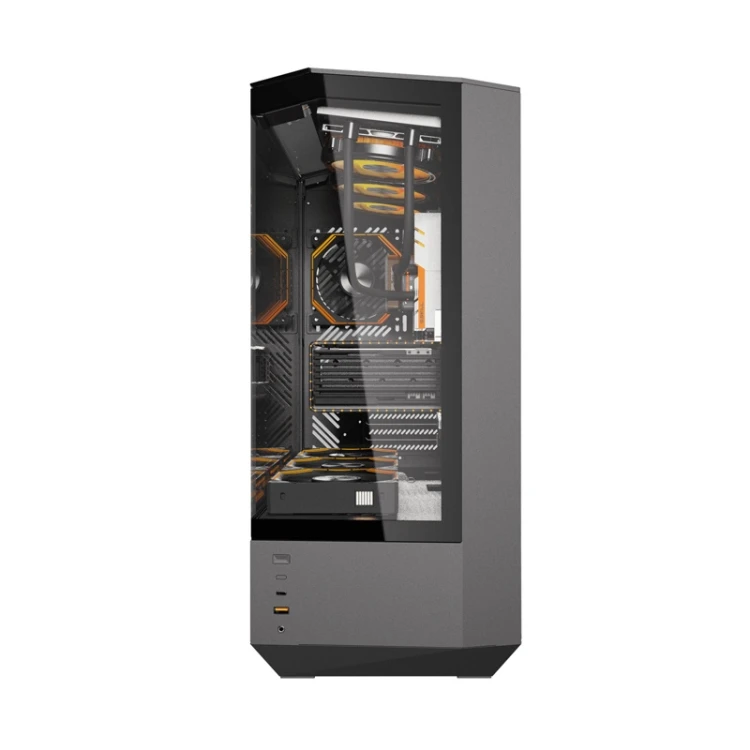 Obudowa komputerowa DARKFLASH DY460 + 4 wentylatory ARGB (czarna)