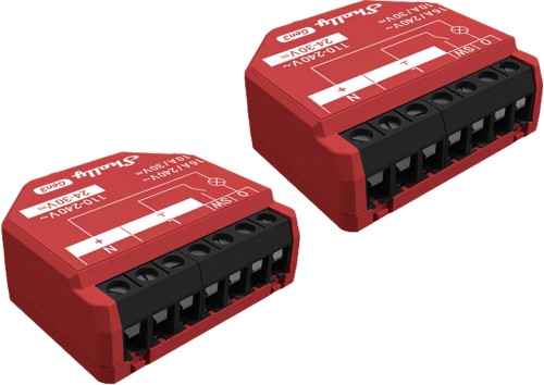 Zestaw 2x sterownik SHELLY 1PM Gen3 Wi-Fi/Bluetooth