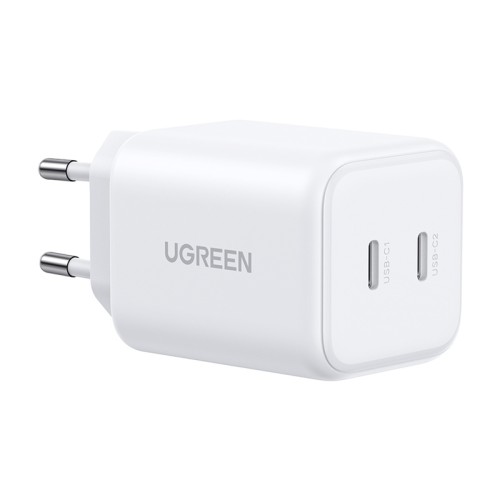 Ładowarka sieciowa UGREEN X526 45W 2xUSB-C GaN (biała)