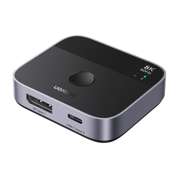 Przełącznik UGREEN AW701 2w1 DisplayPort+USB-C 8K