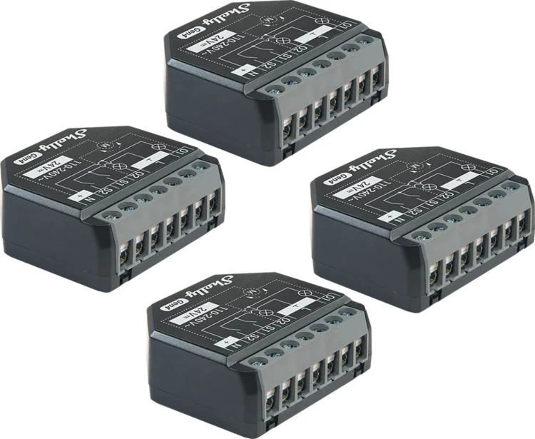 Przekaźnik SHELLY 2PM Gen4 Zigbee Matter zestaw 4 szt.