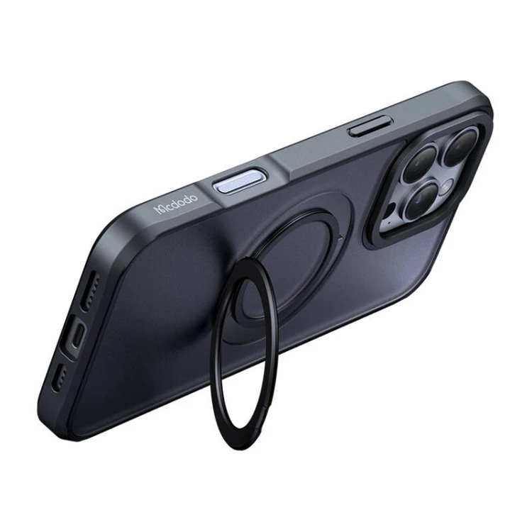 Etui MCDODO PC-4933 do iPhone 16 Pro Max MagSafe stojak (czarne)