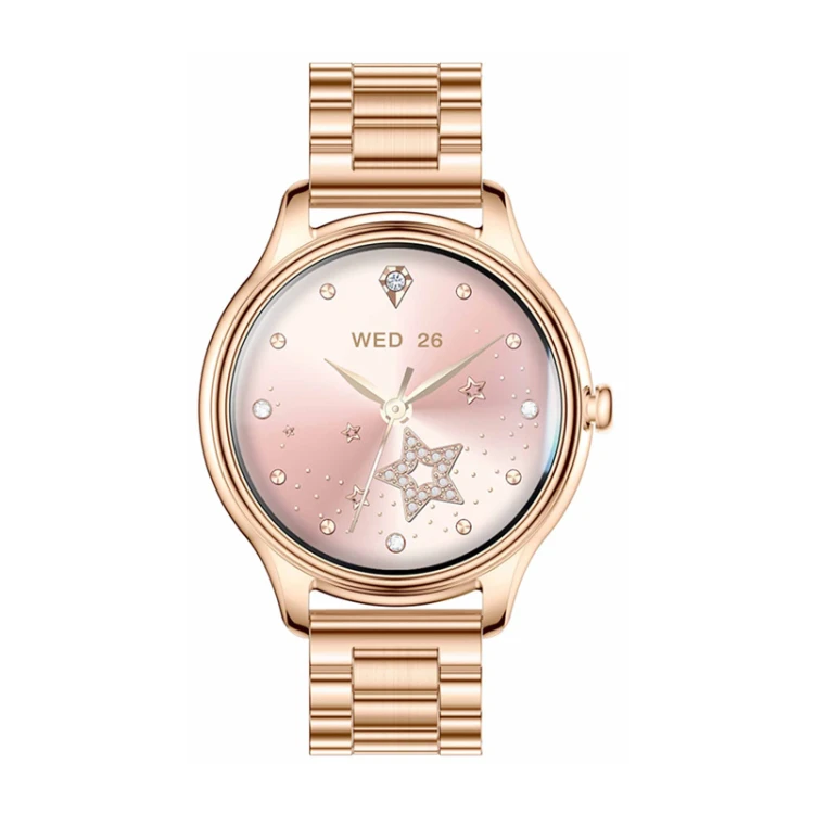 Smart Watch COLMI L28 (Złoty+ złoty stalowy pasek)