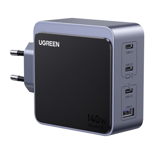 Ładowarka sieciowa UGREEN Nexode S 140W 3xUSB-C USB-A GaN (szara)