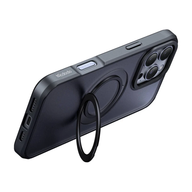 Etui MCDODO PC-4932 MagSafe ze stojakiem do iPhone 16 Pro (czarne)