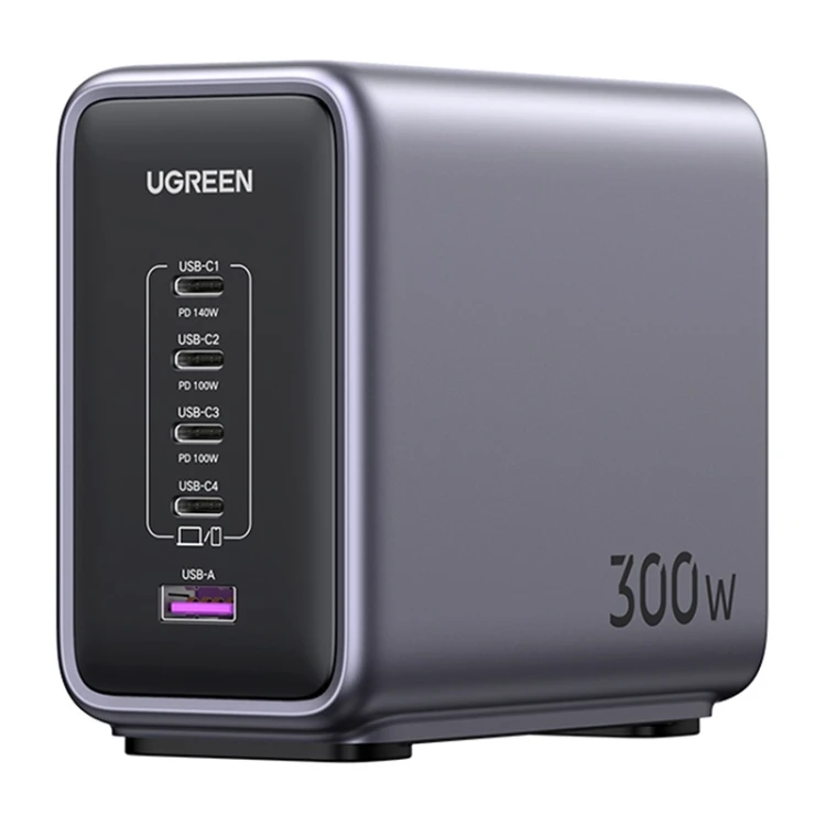 Ładowarka sieciowa UGREEN CD333 Nexode 300W + kabel USB-C (czarny)