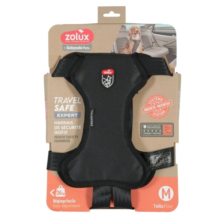 ZOLUX Szelki dla psa TRAVEL SAFE M czarne