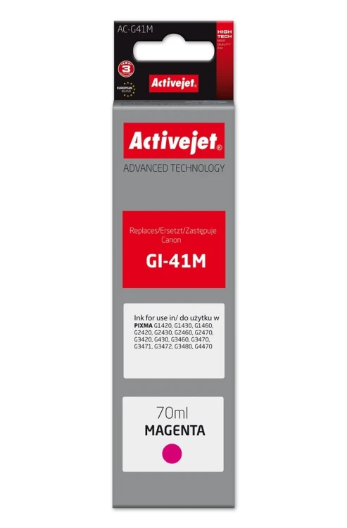 Activejet AC-G41M Tusz Buteleczka z atramentem  (zamiennik Canon GI-41M 4544C001; Supreme; 70 ml; czerwony)