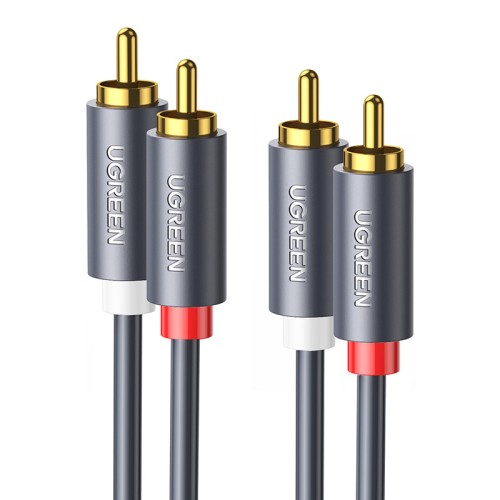 Przewód 2RCA (Cinch) do 2RCA (Cinch) UGREEN 1,5m (czarny)