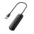 Hub USB UGREEN CM416 4-portowy 0.25m (czarny)