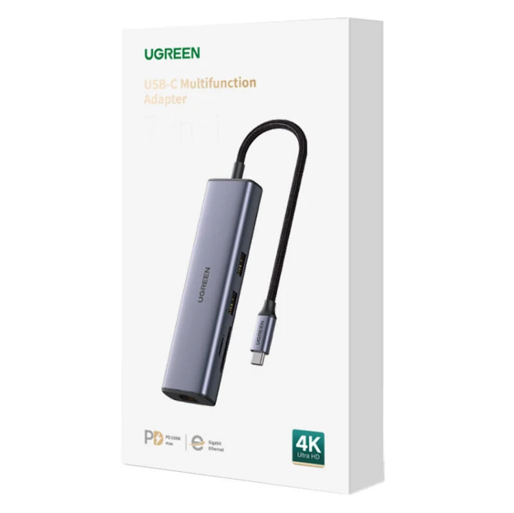 Hub UGREEN Revodok CM512 USB-C HDMI RJ45 SD 6w1